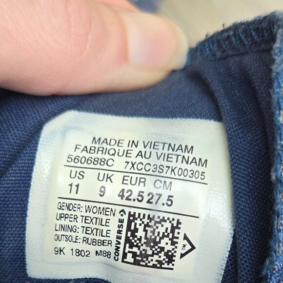 Converse CTAS Women's Shoes Gym blue/Gold/White polka dot size 11 women's - Picture 5 of 7